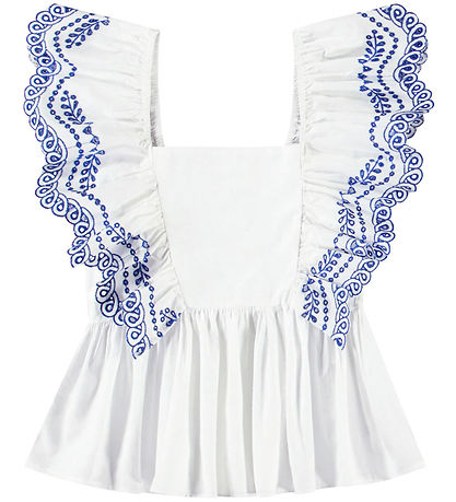 Molo Blússa - Rosamond - Crisp White M. Mynsturprjón