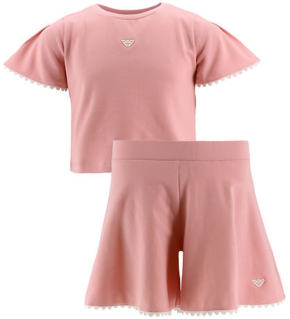 Emporio Armani Shortsit/T-paita - Vaaleanpunainen Nektaria