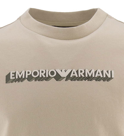 Emporio Armani T-Shirt - 2er-Pack - Schwarz/Beige m. Print