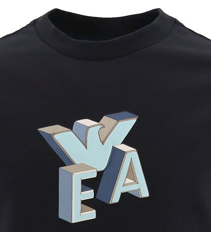Emporio Armani T-Shirt - 2er-Pack - Schwarz/Beige m. Print