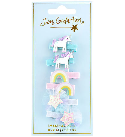 Den Goda Fen Hair Clip - 6-Pack - Unicorn Mix