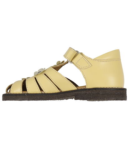 Sandales Angulus - Jaune av. Fleurs