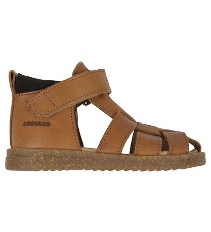 Angulus Sandals - Cognac/Dark Brown