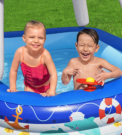 Bestway Kiddy Pool w. Brim - 213 x 155 cm - Sea Captain