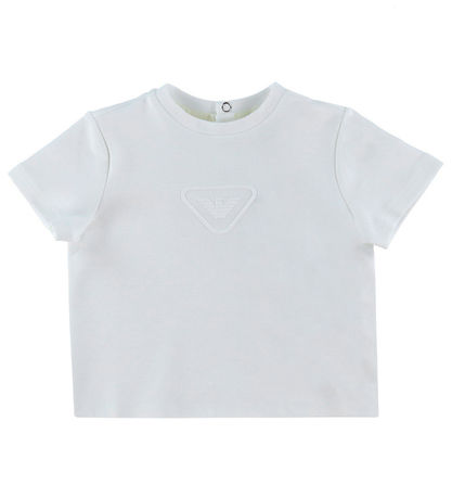 Emporio Armani Stuttermabolur - Off White M. Lógó