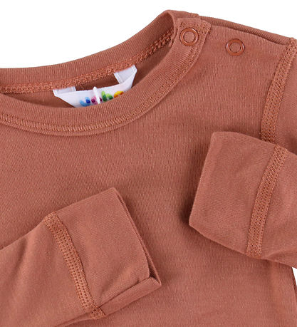 Joha Bodysuit l/s - Viscose/Bamboo - Chestnut