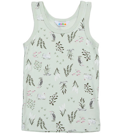 Joha Undershirt - Viscose/Bamboo - Mint w. Swan