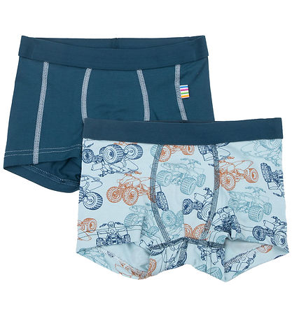 Joha Boxershorts - 2er-Pack - Viskose/Bambus - Blau m. ATV