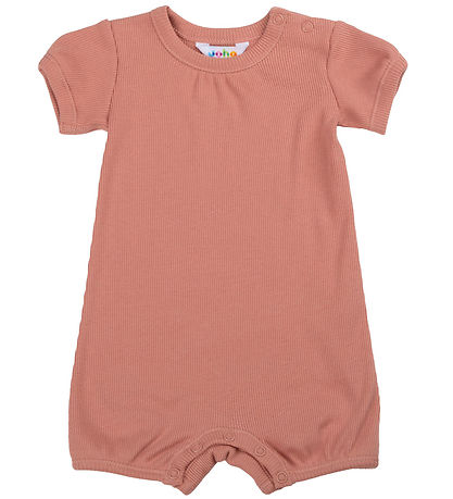 Joha Summer Romper - Rib - Salmon
