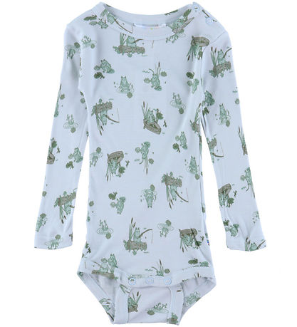 Joha Romper l/s - Viscose/Bamboe - Lichtblauw m. Zaden