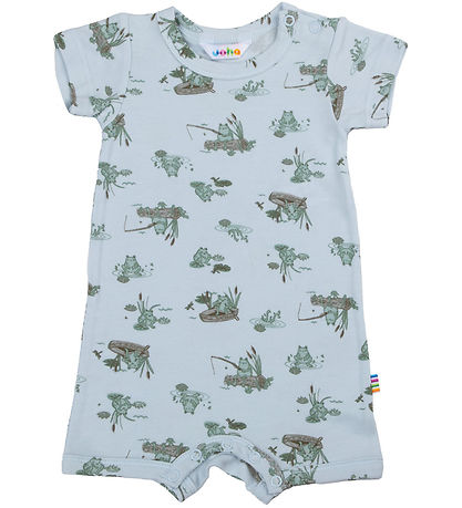 Joha Summer Romper - Viscose/Bamboo - Light blue w. Frogs