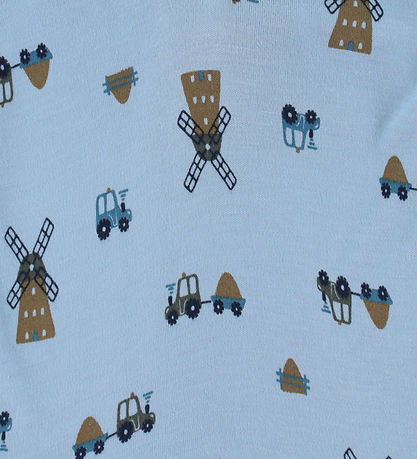 Joha Jumpsuit - Viscose/Bamboo - Blue w. Wind turbine