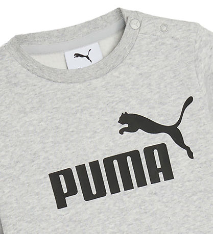 Puma Sweat Set - Minicats Ace Crew - Light Gray Heather