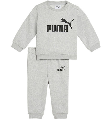 Puma Sweat Set - Minicats Ace Crew - Light Gray Heather