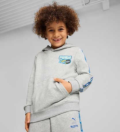 Puma x Hot Wheels Kapuzenpullover - Grau Meliert m. Blau