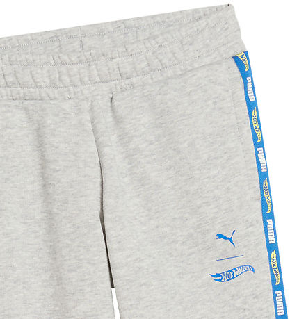 Puma x Hot Wheels Jogginghosen - Grau Meliert m. Logo-Streifen
