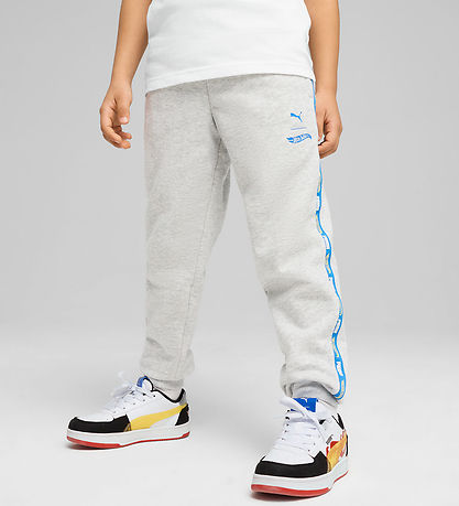 Puma x Hot Wheels Jogginghosen - Grau Meliert m. Logo-Streifen