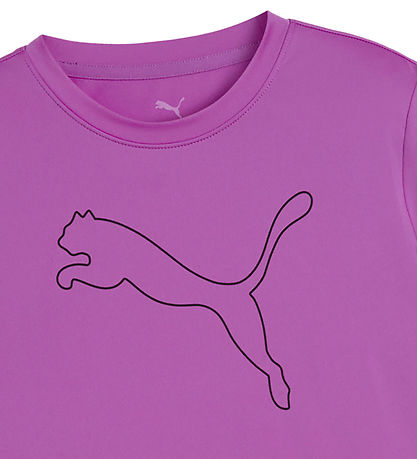 Puma Stuttermabolur - TAD Ás CAT Lógó - Hreint Magenta