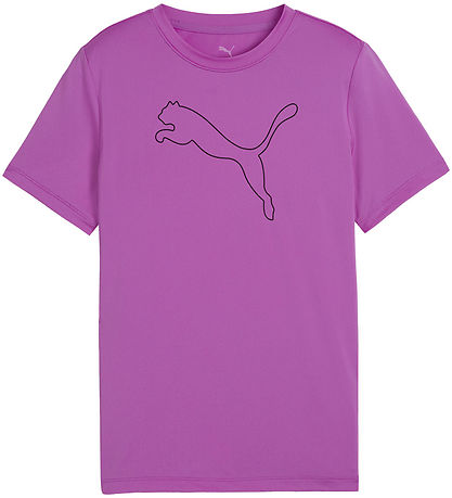 Puma Stuttermabolur - TAD Ás CAT Lógó - Hreint Magenta