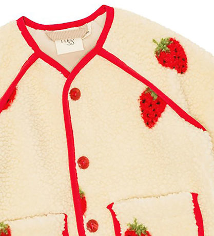 Flöss Fleece Jacket - Strawberry - Soft White Berry