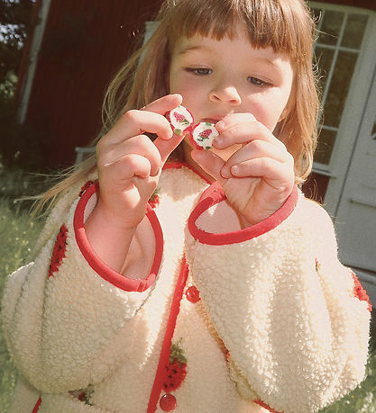 Flöss Fleece Jacket - Strawberry - Soft White Berry