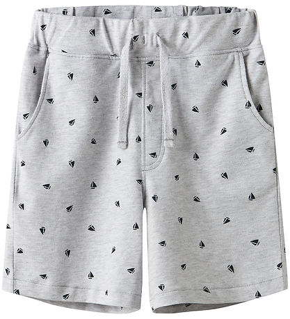 Name It Shorts - NkmVolo - Light Grey Melange/Boats
