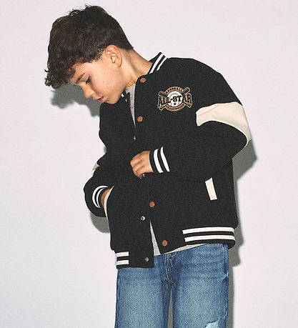 Name It Jacket - NkmMikado - Black w. Print