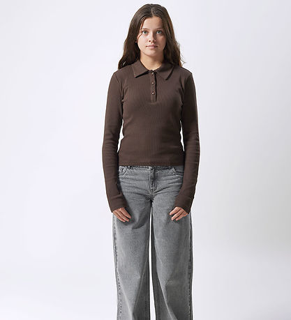LMTD Blouse - NlfRille - Rib - Chocolate Brown