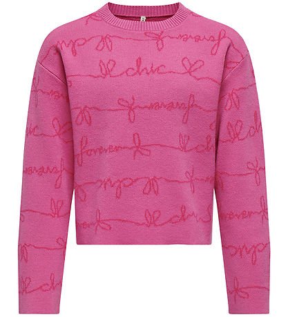 Kids Only Blússa - Prjónað - CookEverly - Super Bleikt/Fuschia P