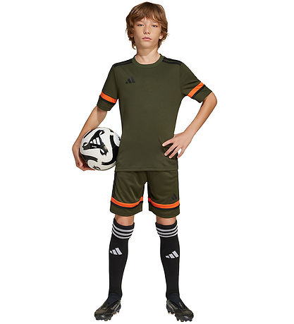 adidas Performance Stuttermabolur - SQUA25 - Ngtcar/Black/Seimor