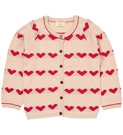 Copenhagen Colors Cardigan - Knitted - Heart - Berry Comb