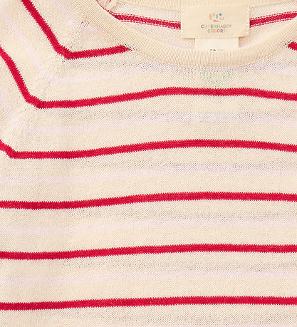 Copenhagen Colors Pusero - Neulottu - Cream/Dusty Rose/Barry Com