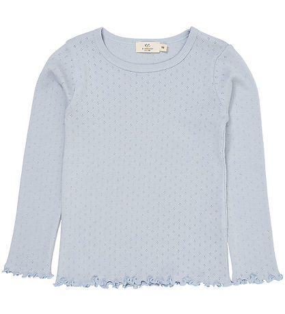 Copenhagen Colors Bluse - Pointelle - Dusty Blue