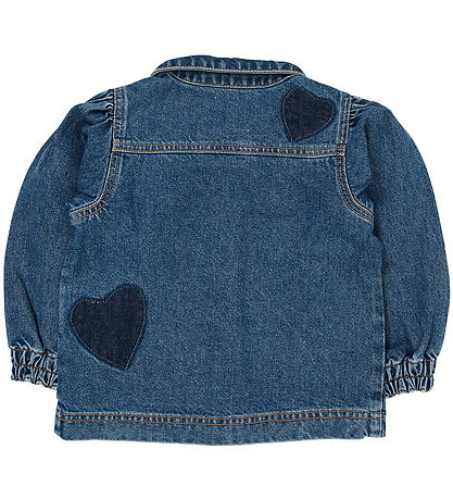 Copenhagen Colors Denim Jacket - Hearts - Indigo Blue Washed
