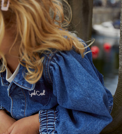 Copenhagen Colors Denim Jacket - Hearts - Indigo Blue Washed