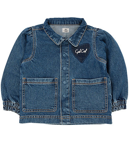Copenhagen Colors Denim Jacket - Hearts - Indigo Blue Washed