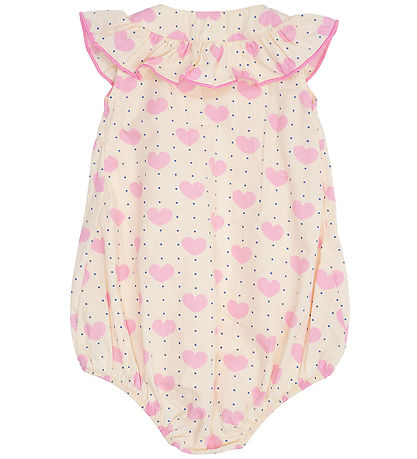 Copenhagen Colors Summer Romper - Heart & Dots - Frill - Heart A