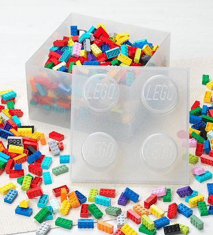 LEGO® Storage Storage Box - 4 Knobs - Glitter Translucent