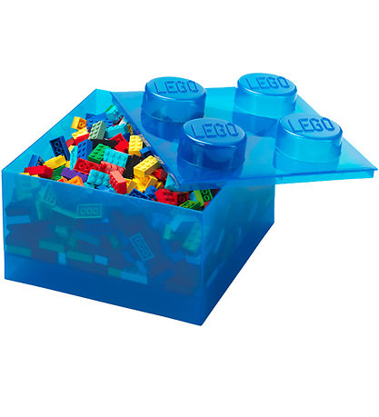 LEGO® Storage Storage Box - 4 Knobs - Translucent Blue