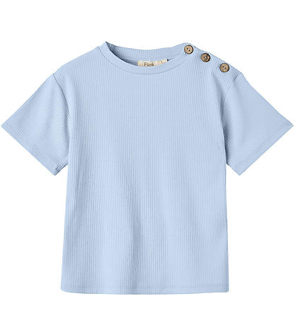 Fliink Stuttermabolur - Rib - Kenna - Dream Blue