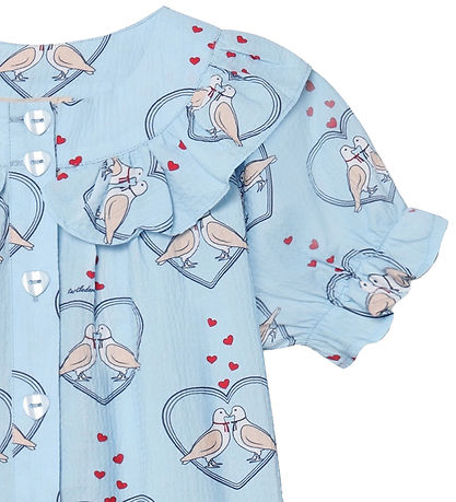 Fliink Shirt - Colombe - Dream Blue/Hearts