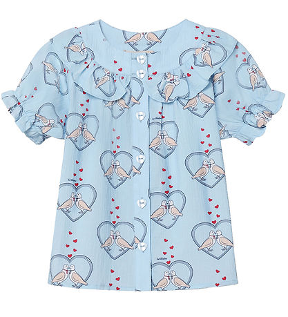 Fliink Shirt - Colombe - Dream Blue/Hearts