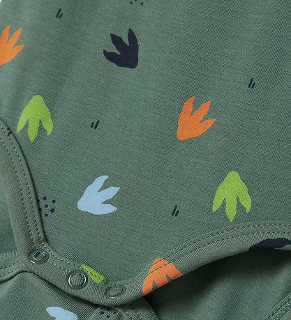 Name It Overalls w. Bodysuit l/s - NbmVonne - Dark Forest/Dino