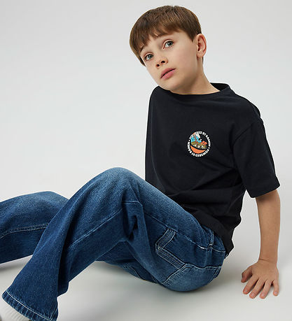 Name It T-shirt - NkmSilass - Black w. Print