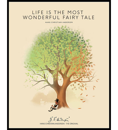 H.C. Andersen Poster I Frame - Life Ice - 40x50cm - Yellow