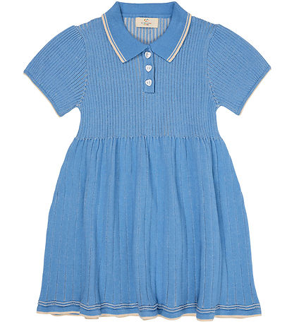 Copenhagen Colors Kjóll - Prjónað - Sky Blue/Cream Greiða