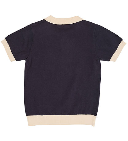 Copenhagen Colors Polo - Knitted - Navy/Cream Comb