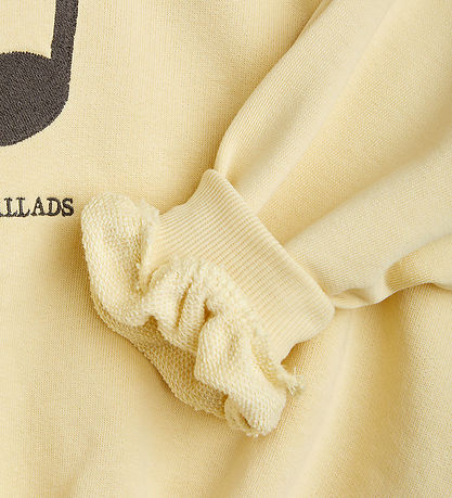 Mini Rodini Sweatshirt - Note - Dusty Yellow w. Black