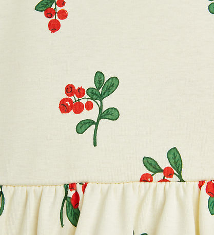 Mini Rodini Kleid - Preiselbeeren - Off White