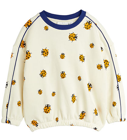 Mini Rodini Peysa - Ladybugs - Off White